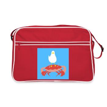 Bleu Crabb-n-Gull - Sac Retro - rouge/blanc - Devant