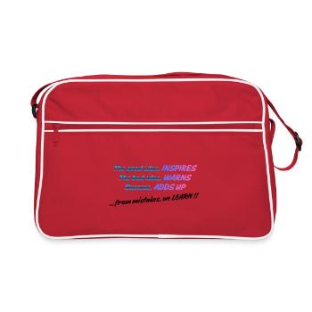 La bonne idée inspire | Citation sur l’état d’esprit positif De - Sac Retro - rouge/blanc - Devant