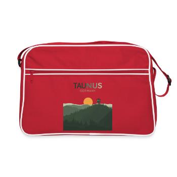 Allemagne de Taunus | Affiche vintage de montagne - Sac Retro - rouge/blanc - Devant