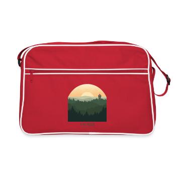 Allemagne de Taunus | Affiche vintage de la forêt - Sac Retro - rouge/blanc - Devant