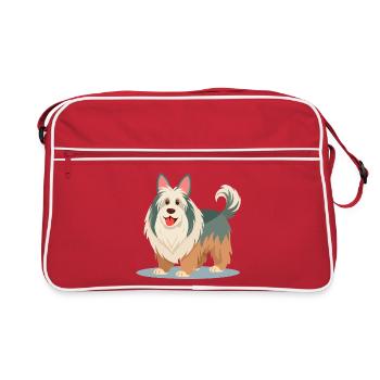 Old English Sheepdog (comic) - Retro Bag - red/white - Front