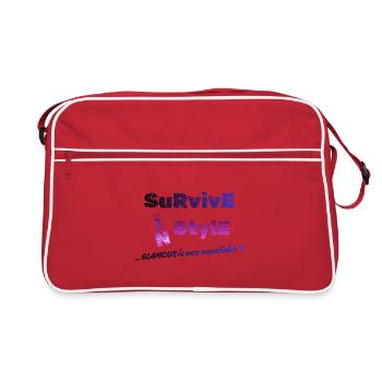 Survive in Style | Glamour Is Non-Negotiable - Retro Bag - red/white - Front
