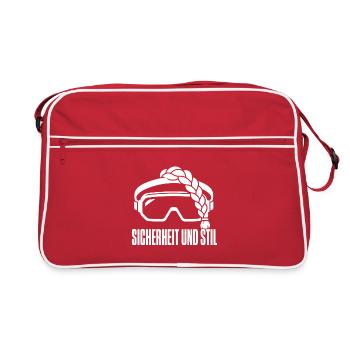 Sicherheit und Stil – Schutzbrille Zopf Icon Vekto - Retro Tasche - Rot/Weiß - Vorne