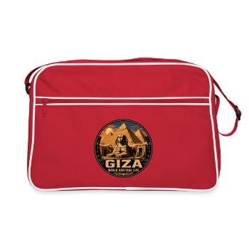 Insigne de voyage vintage des pyramides d’Égypte de Gizeh - Sac Retro - rouge/blanc - Devant