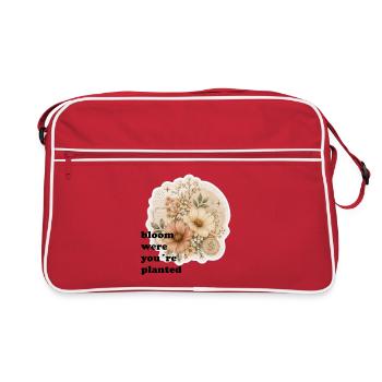 Flower Time Vintage Bouquet - Retro Bag - red/white - Front