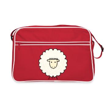 Cute sheep - Retro Bag - red/white - Front