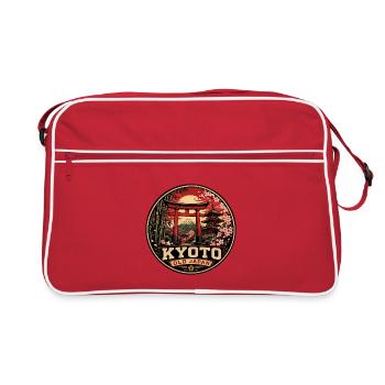 Badge de voyage vintage du vieux Japon de Kyoto - Sac Retro - rouge/blanc - Devant