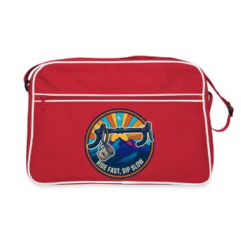 Ride Fast Sip Slow Retro Bike Badge - Sac Retro - rouge/blanc - Devant
