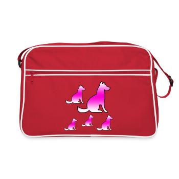canine - Sac Retro - rouge/blanc - Devant