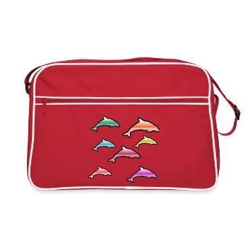 Dauphins - Sac Retro - rouge/blanc - Devant