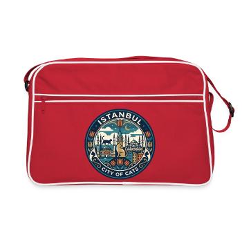 Istanbul Turkey Cats - Sac Retro - rouge/blanc - Devant