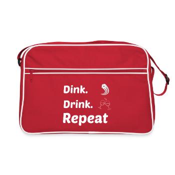 Dink drink repeat - Sac Retro - rouge/blanc - Devant