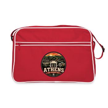 Écusson Arch rétro de la ville classique d’Athens Georgia - Sac Retro - rouge/blanc - Devant