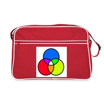 Venn-Diagramm - Retro Tasche - Rot/Weiß - Vorne