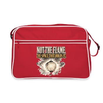 Not The Flame Space That Holds It Lantern Zen Tee - Retro Bag - red/white - Front