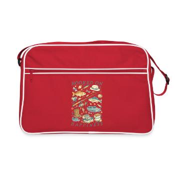 Hooked On Happiness Vintage Fishing Gear - Retro Bag - red/white - Front