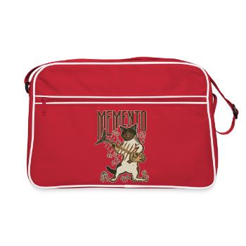 Souvenir d’arête de poisson-chat en os de champignon Art vintage drôle - Sac Retro - rouge/blanc - Devant
