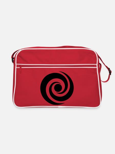Japanese Spiral - Retro Bag - red/white - Front