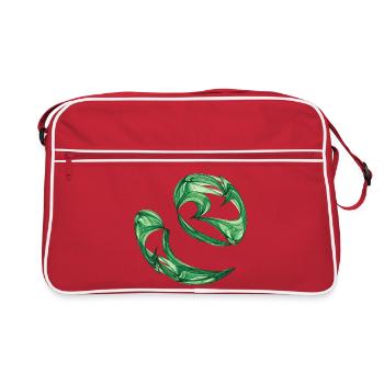 Dance of the Algae – Chaos Art - Retro Bag - red/white - Front