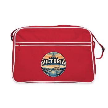 Insigne de voyage rétro Victoria Inner Harbour - Sac Retro - rouge/blanc - Devant