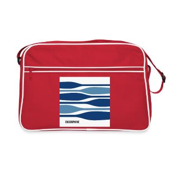 Endorphine – Minimalistisches Paddel Poster - Retro Tasche - Rot/Weiß - Vorne