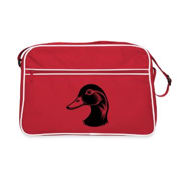 Duck head - Retro Bag - red/white - Front