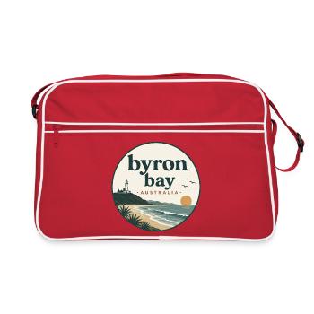 Byron Bay Coastal Magic - Retro Bag - red/white - Front