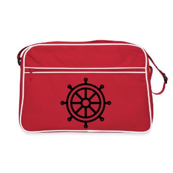 Rudder Nautical Boat - Retro Bag - red/white - Front