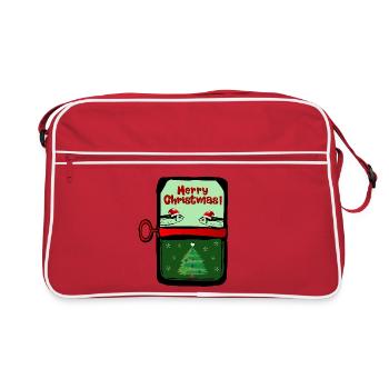 Joyeux Noël Poissons - Sac Retro - rouge/blanc - Devant