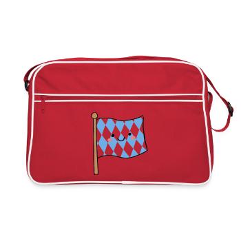 Cute Bavaria Flag Kawaii - Retro Bag - red/white - Front
