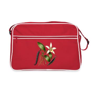 Botanical Vanilla Orchid - Retro Bag - red/white - Front