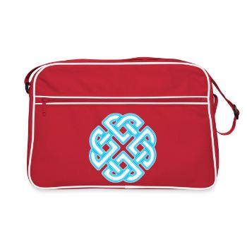 Neon Celtic Knot Infinity - Retro Bag - red/white - Front