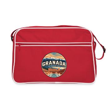 Retro Granada Alhambra Palace Badge - Retro Bag - red/white - Front