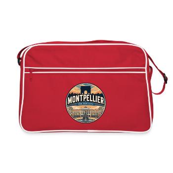 Retro Montpellier Comédie Square Badge - Retro Bag - red/white - Front