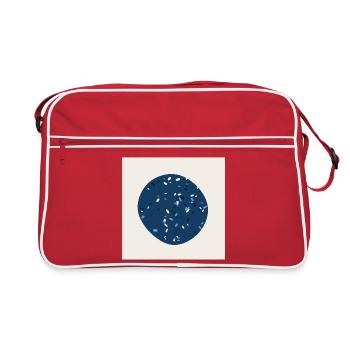 KUNST. ABSTRAKTE KUNST. KUNST. NATUR. UMGEBUNG. ZEN - Retro Tasche - Rot/Weiß - Vorne