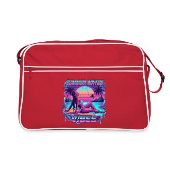 Synthwave Holiday Vibrations 80s - Retro Bag - red/white - Front