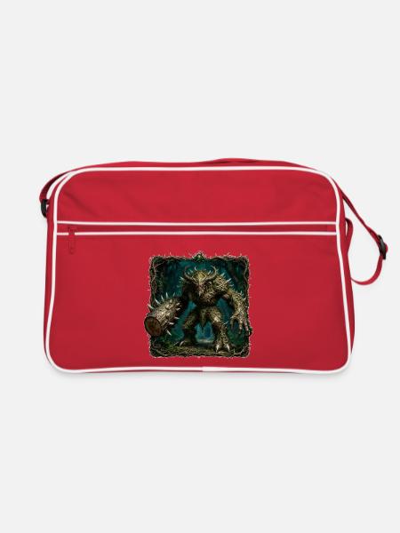Dorniger Schacht - Retro Tasche - Rot/Weiß