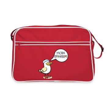 MÖWE GYMNASIUM - Retro Tasche - Rot/Weiß - Vorne