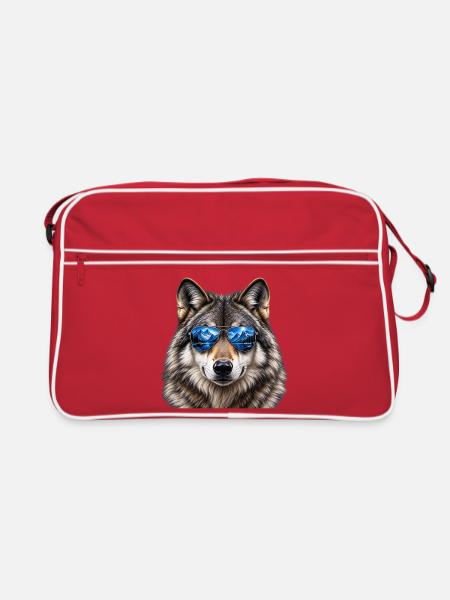 wolf 2027 - Retro Tasche - Rot/Weiß