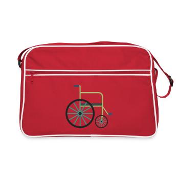 Rollstuhl - Retro Tasche - Rot/Weiß - Vorne