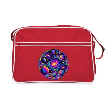 Universum - Retro Tasche - Rot/Weiß - Vorne