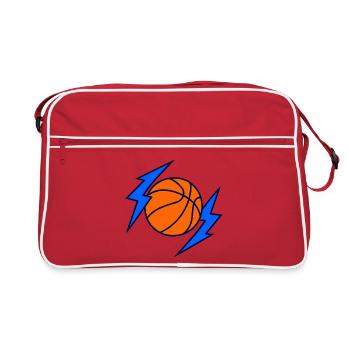 Basketball Lightning - Retro Tasche - Rot/Weiß - Vorne