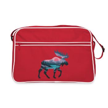 Abendmoose Panorama - Retro Tasche - Rot/Weiß - Vorne