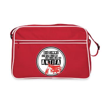 Die Simme ist für alle da (dunkel) - Retro Tasche - Rot/Weiß - Vorne