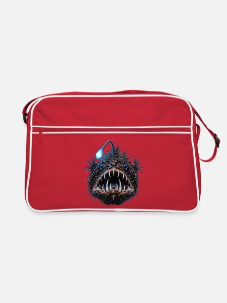 Monkfish - Retro Tasche - Rot/Weiß