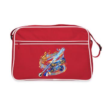 Stabführer - Möge der Takt mit dir sein - Retro Tasche - Rot/Weiß - Vorne