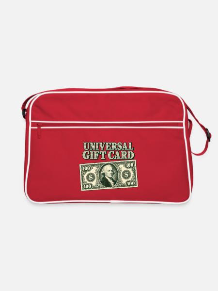 Universal-Geschenkkarte - Retro Tasche - Rot/Weiß