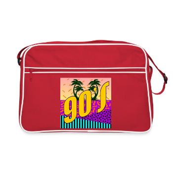 90s Neunziger Jahre - Retro Tasche - Rot/Weiß - Vorne