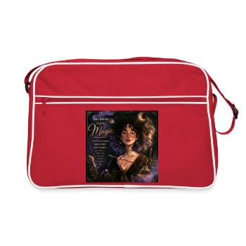 Sei deine eigene Magie – Mondin Portrait - Retro Tasche - Rot/Weiß - Vorne