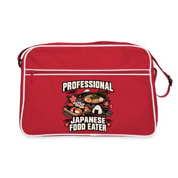 Japanisches Essen Sushi-Liebhaber Lustiger Kawaii-Feinschmecker - Retro Tasche - Rot/Weiß - Vorne